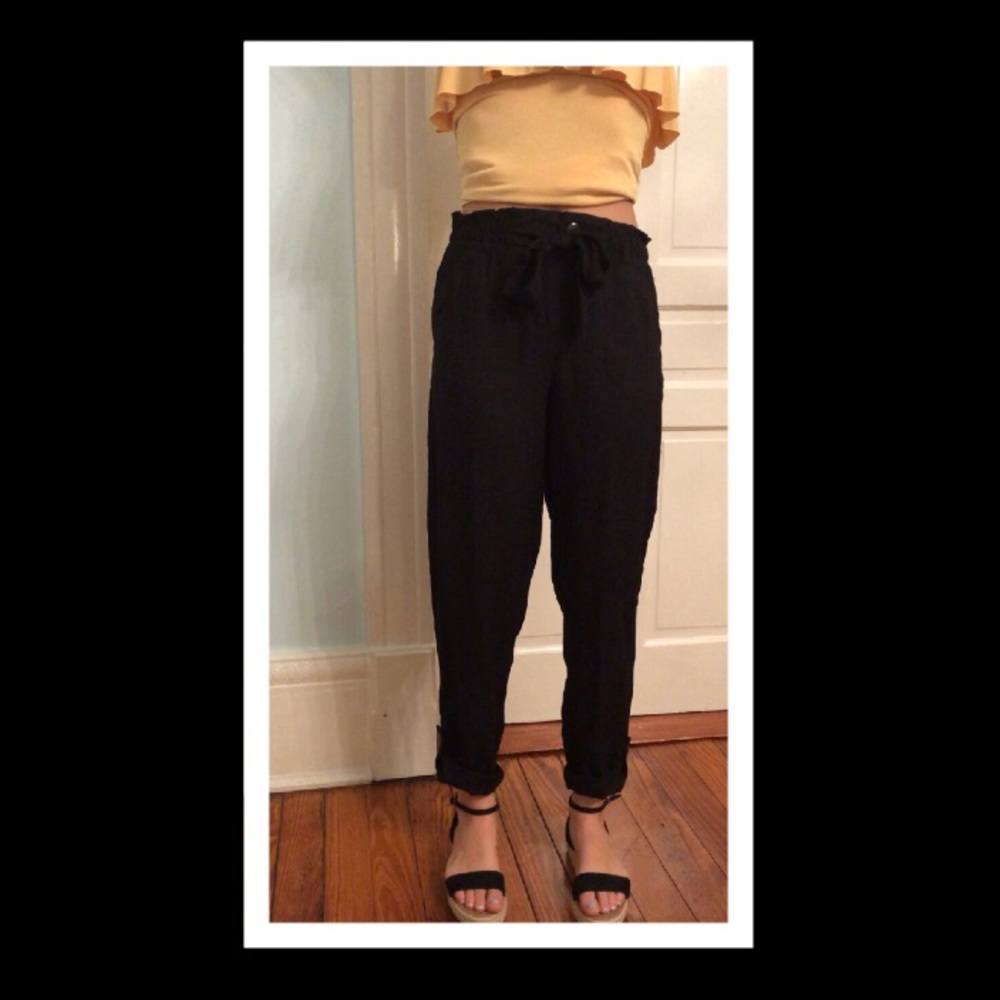 Knox rose black flowy pants
